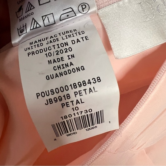 David’s Bridal Spaghetti Strap Full Skirt Petal Bridesmaids Dress Size 10 - Picture 8 of 10